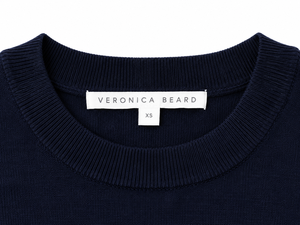 Jersey Veronica Beard Avory de lana merina azul marino – Talla XS